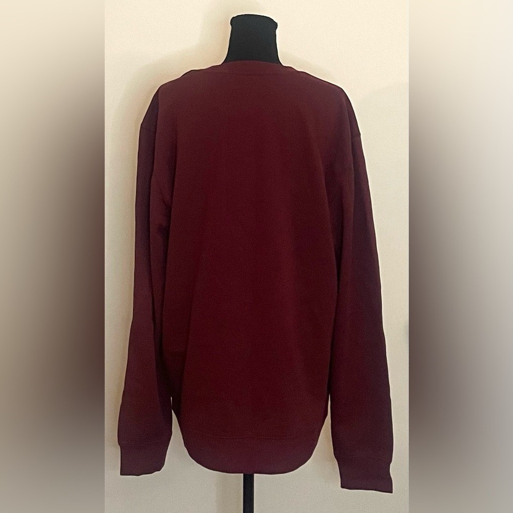 Airwalk Mens Burgundy Checkered Logo Graphic Crewneck Sweatshirt XL Pullover - Picture 4 of 6